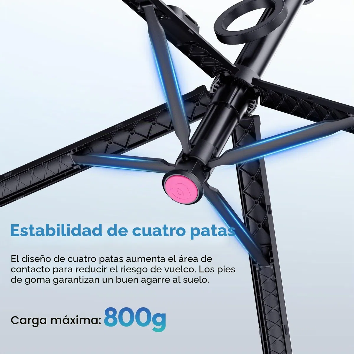 ULANZI SK-21 Trípode Magnético para Teléfono 180cm, Soporte Autodesplegable con 4 Patas, Palo Selfie Bluetooth, Compatible con iPhone 12-17, MagSafe y Samsung