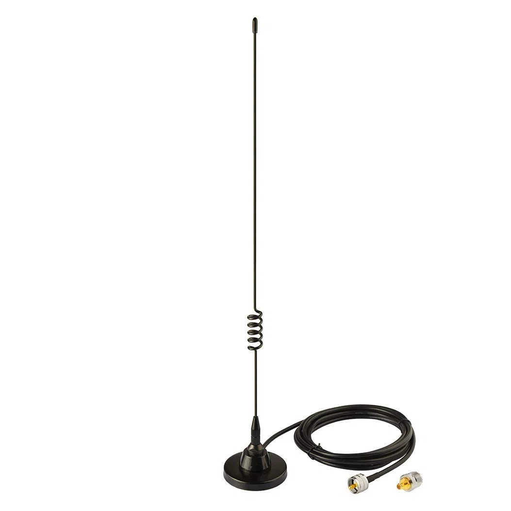 Bingfu Ham Radio Antena Vehículo Móvil Antena Banda Dual VHF UHF 136-174MHz 400-460MHz Magnética Base PL259 Macho para BTECH ICOM Midland Yaesu TYT AnyTone Radio Amateur Bidireccional