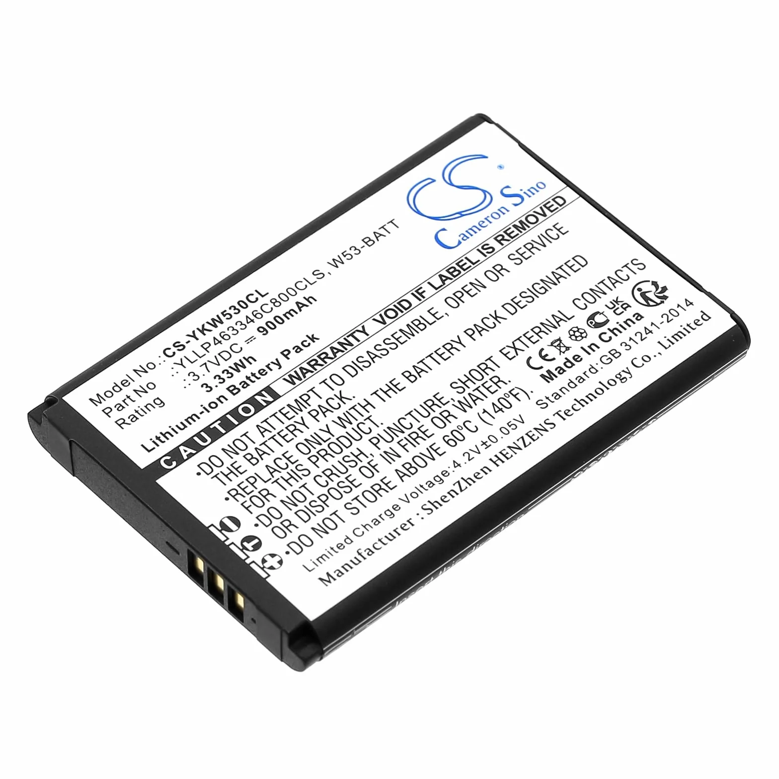 TECHTEK baterías Compatible con [Yealink] W53, W53h, W53P, W73, W73H, W73P sustituye W53-BATT, para YLLP463346C800CLS, para YLLP523446C1010CTM FBA