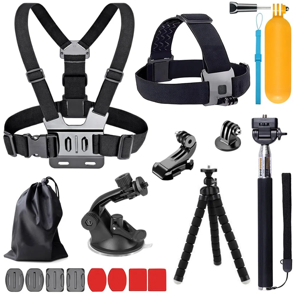 13 en 1 Accesorios para Gopro, Kit Accesorios para Action CAM Compatible con GoPro Hero 13 12 11 10 9 8 MAX 7 6 5 4 Black SJ4000 y Otras cámaras Deportivas