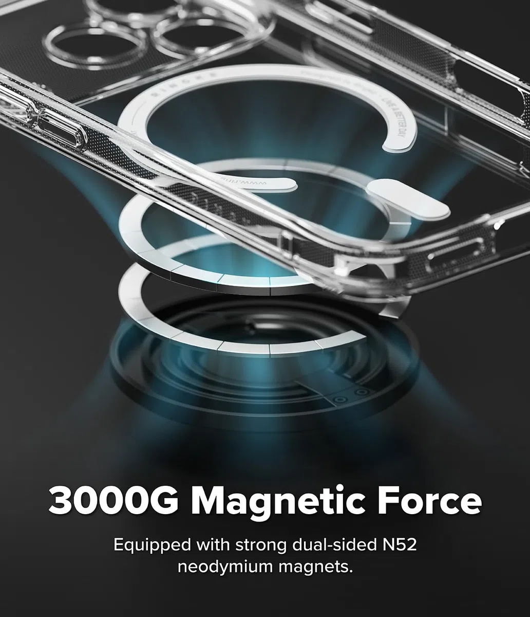 Ringke Dual Magnetic Smart Ring [Compatible con MagSafe] Soporte con Agarre, Doble Imán Potente, Soporte Plegable de 3 Niveles para Gimnasio, iPhone, Galaxy, Pixel - Black