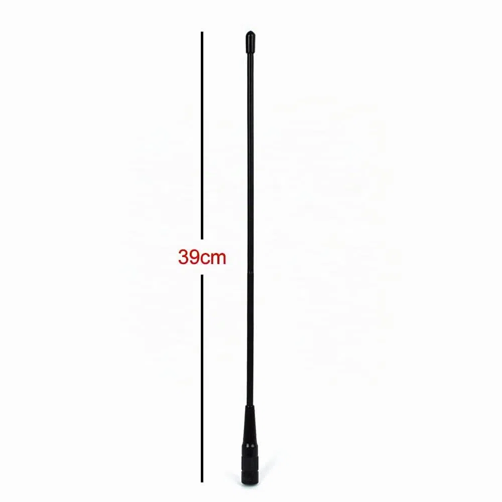 TWAYRDIO Antena Macho Sam UHF/VHF 144/430 MHz, antena Suave de látigo de Alta ganancia de 39 cm para Radio estándar de 2 vías Kenwood/YAESU/Vertex (paquete de 2)