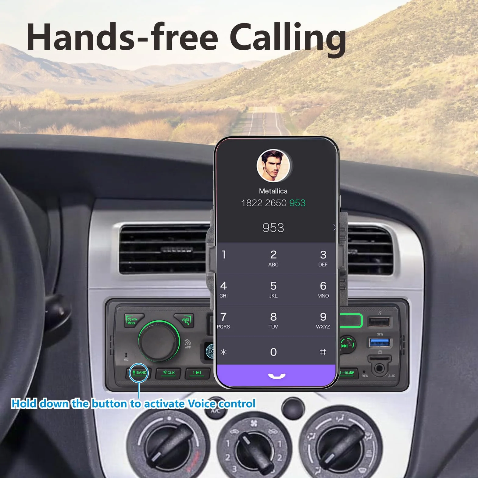 Radio Coche LXKLSZ Autoradio Bluetooth 1 DIN con App Control Reproductor MP3 Soporte USB/TF/AUX/Carga Rápida/Llamadas Manos Libres/Radio FM/con Soporte para Teléfono