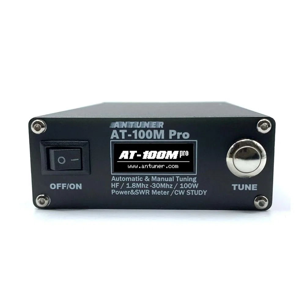 Correa Antuner AT-100M Pro 100W 1.8MHz-30MHz ATU-100M Sintonizador de Antena QRP CóDigo Morse Medidor SWR Medidor de Potencia para Radio HF