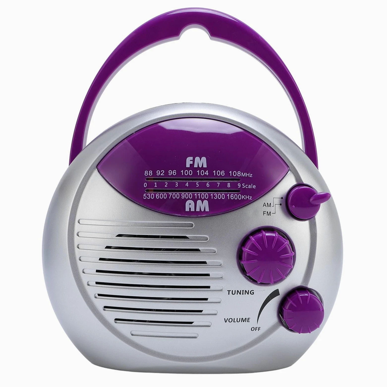 Radio de Ducha Portátil, Radio de Baño Impermeable Am ​​FM, Radios con Pilas para Baño Cocina Al Aire Libre, FM: 88-108 MHz, Am: 530-1600 KHz, Calidad de Sonido Clara