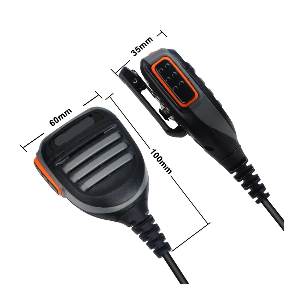Compatible con Baofeng UV-9R UV-9RPLUS BF-A58 BF-9700 Altavoz con micrófono de Palma Resistente al Agua con Altavoz de Alta Potencia de 1 W