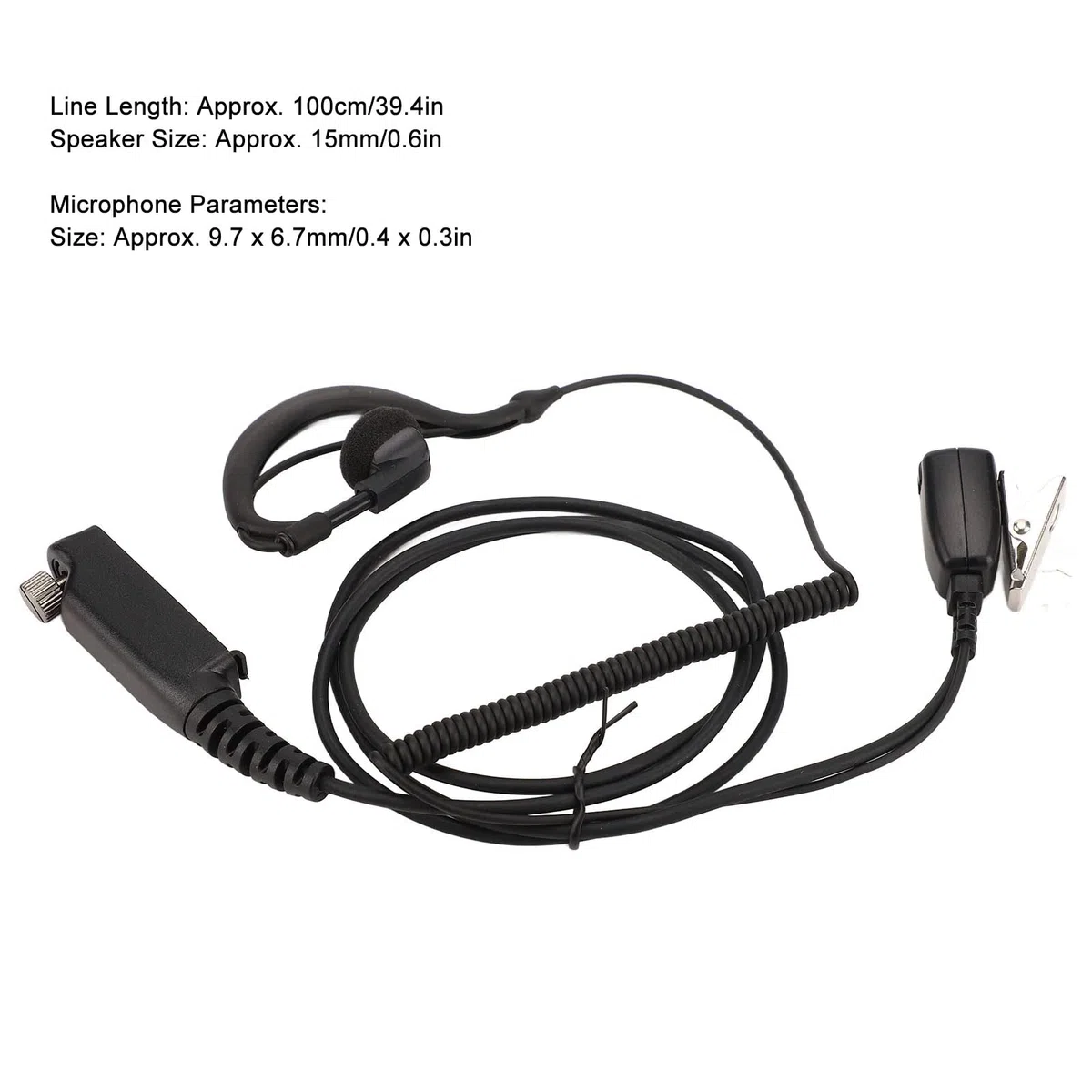 Auricular de Radio en Forma de G, Micrófono PTT Auriculares en Forma de G para Sepura STP8000 STP8030 STP8035 STP8038 STP9000 Walkie-Talkies.
