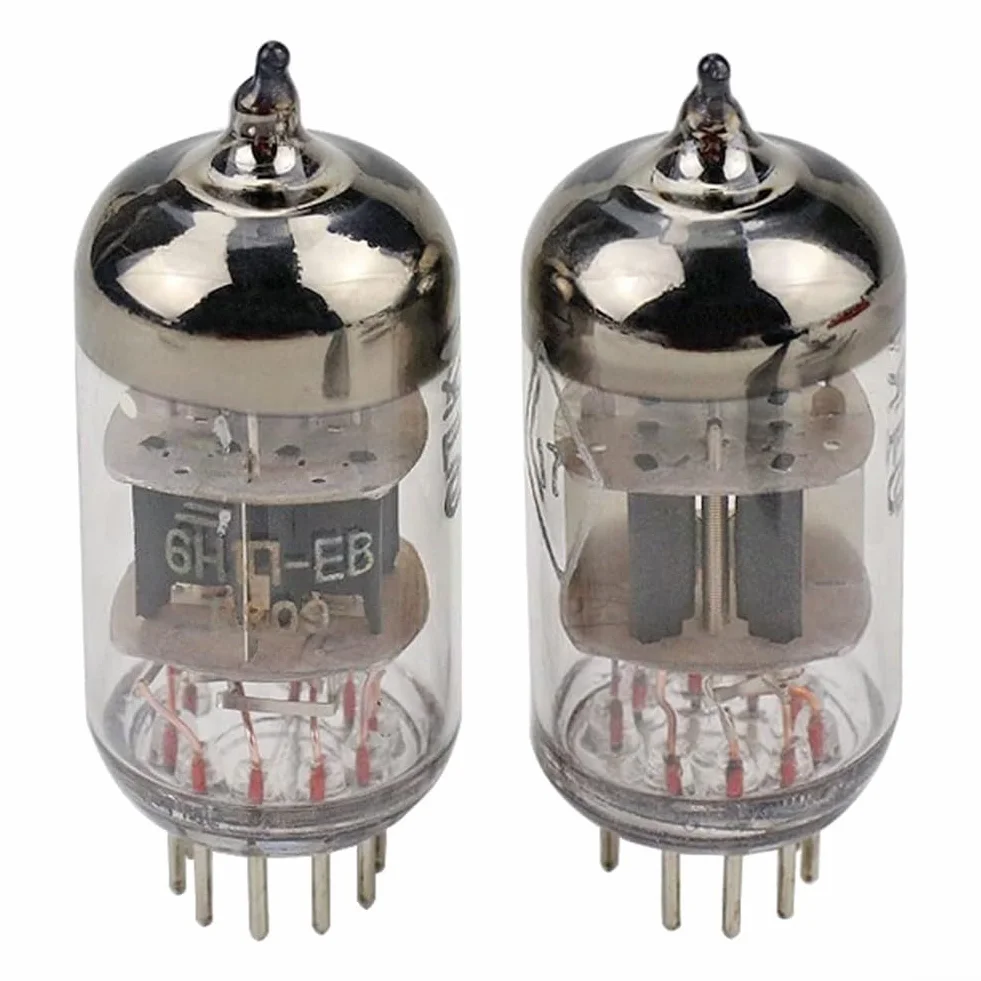 2 tubos de vacío de válvula, 6H1nEB tubos de vacío de repuesto de preamplificador de audio con altavoces mejorados con válvula compatibles con modelos de tubo 6N1 ECC85 6AQ8