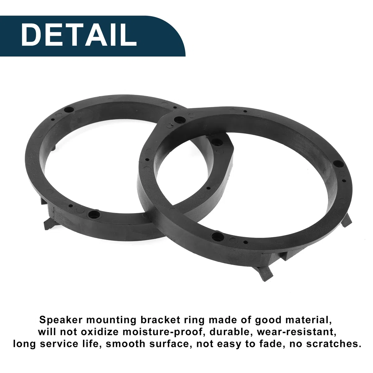 Anillo Espaciador De Altavoz Adaptador De Altavoz Tweeter Para Honda Accord 2008-2012 Impermeable Negro 2 pc