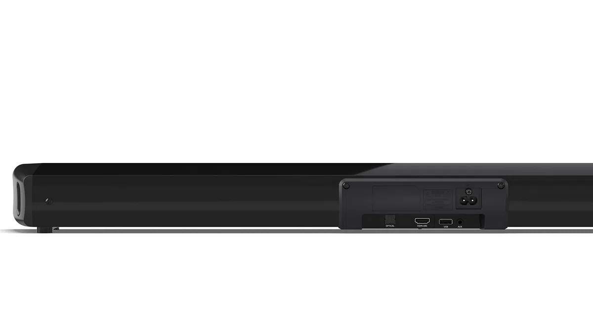 Sharp HT-SB100 Barra de Sonido 2.0 Bluetooth, HDMI ARC/CEC, USBPlayback y 75W de Potencia Total, Color Negro, 80 cm