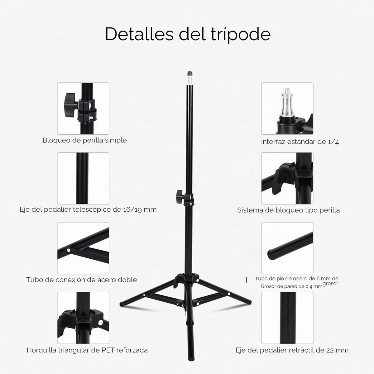 Docooler Soporte universal para proyector con trípode, soporte extensible para proyector, soporte portátil de aleación de aluminio, interfaz de 1/4 de pulgada, ajustable en altura para proyector LCD