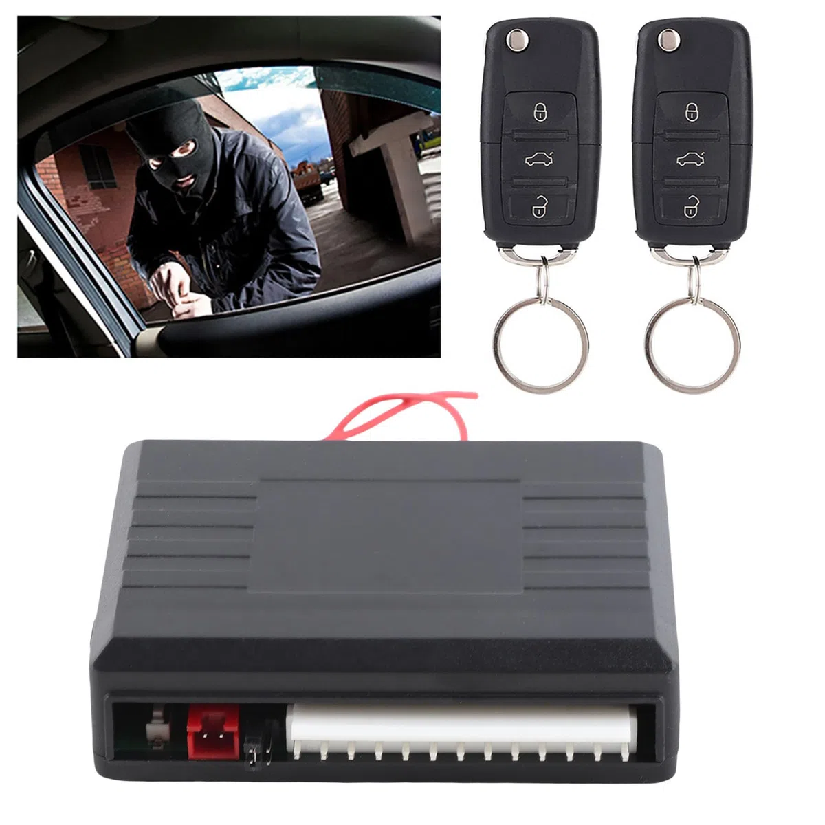 de Entrada Universal sin Llave para Coche con 2 mandos a Distancia, Kit Central Remoto para vehículo de Bloqueo automático de Puerta