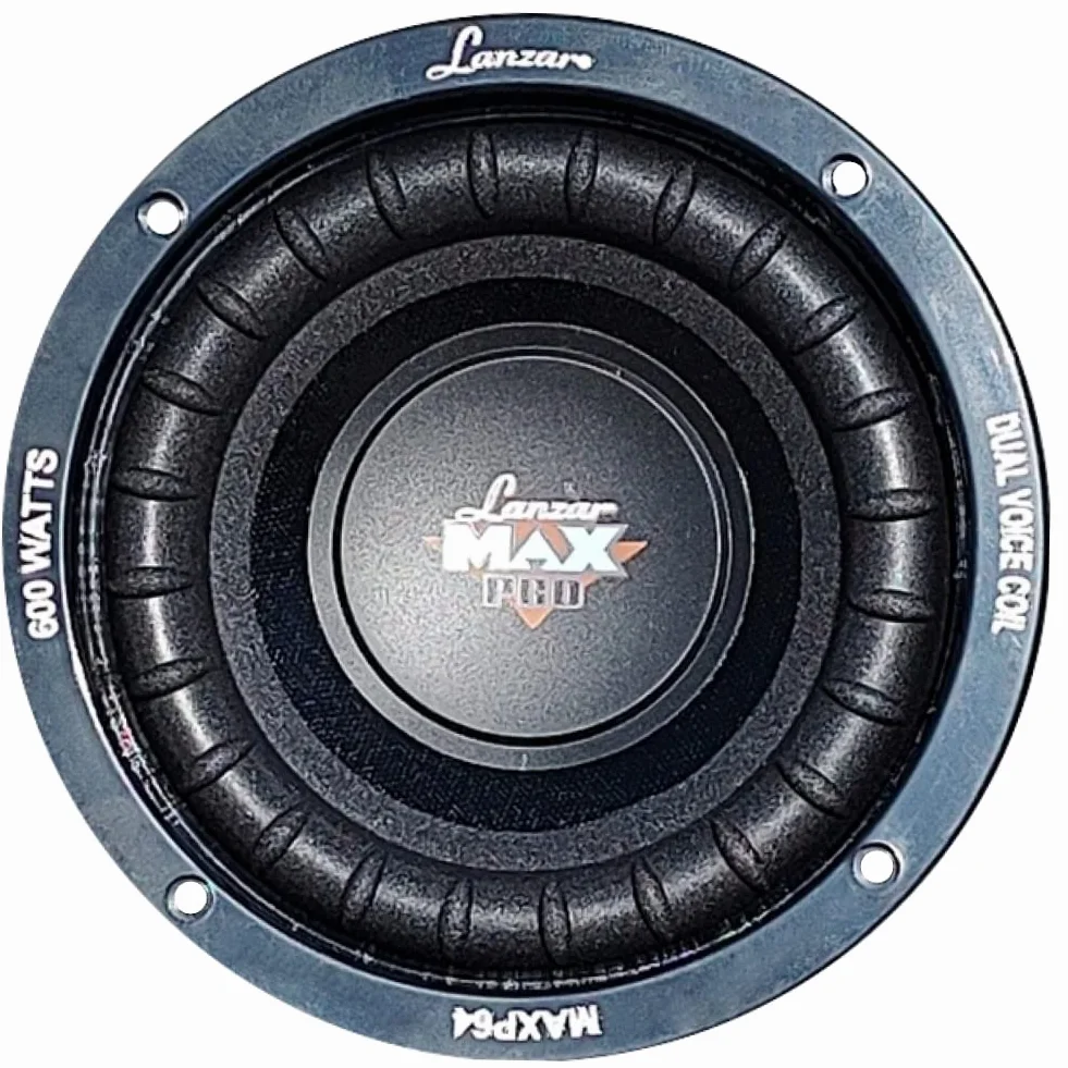 1 subwoofer para LANZAR MAX Pro MAXP64 6,5" 16,5 cm 165 mm 300 Watt rms y 600 Watt MAX Single Coil 4 Ohm Tapa Maletero Puertas Coche, 1 Pieza + faston de Montaje