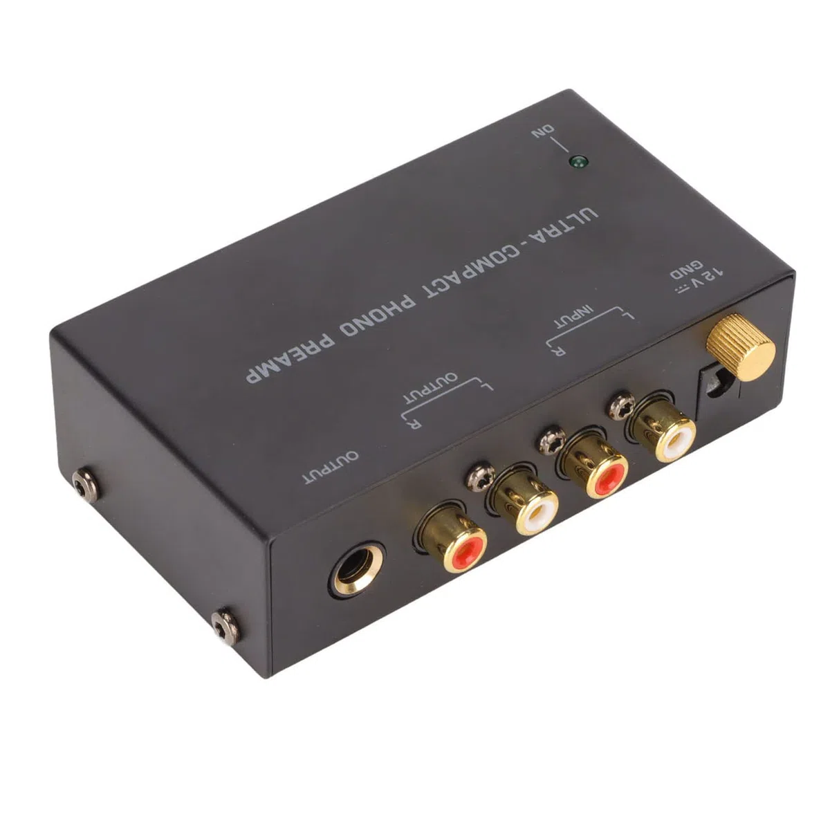 Preamplificador de Tocadiscos, EntradaEstéreo, Salida, Control de Perilla Independiente, Funcionamiento con bajo Nivel de Ruido, Alta Sensibilidad, Conexión a Tocadiscos, Plug