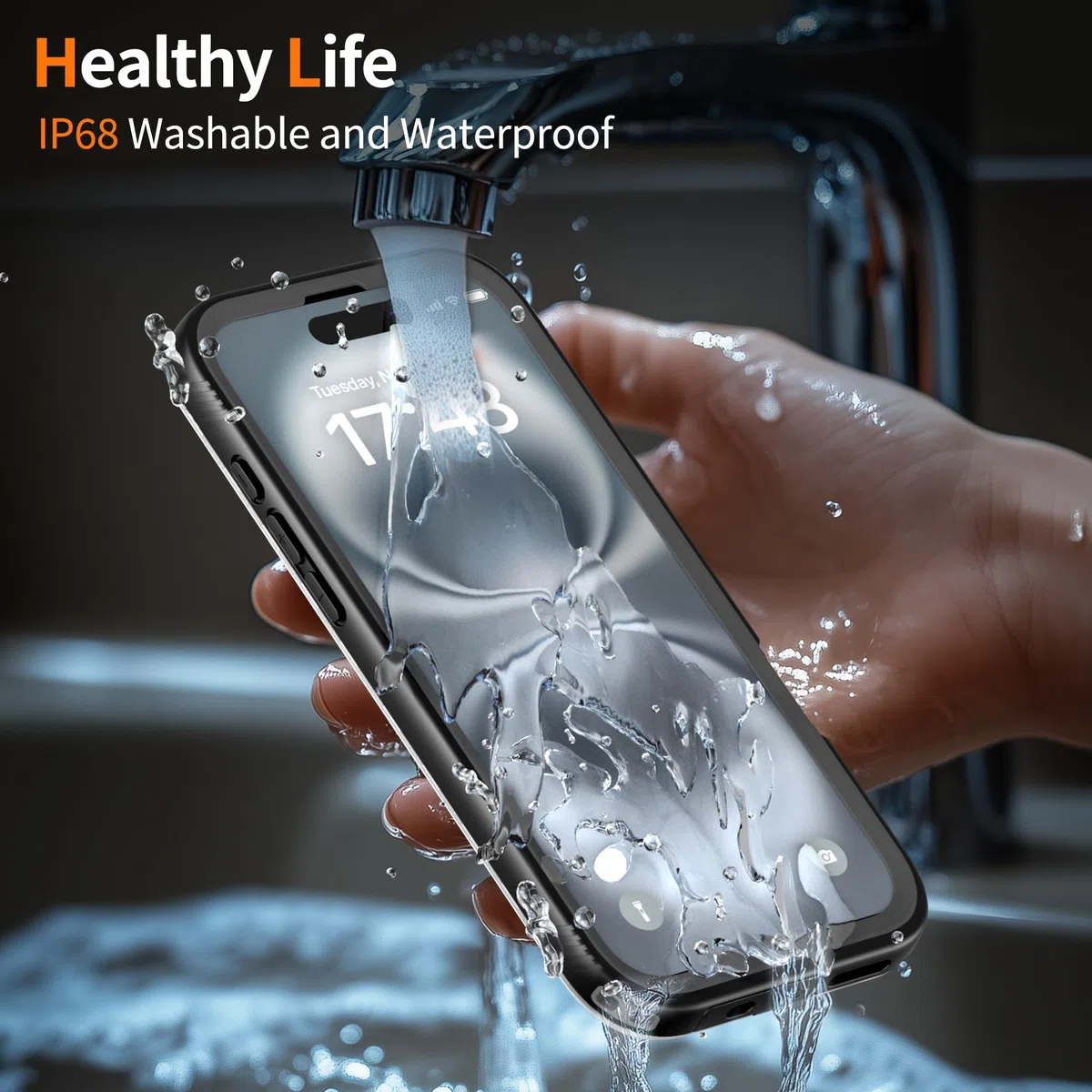 Cozycase Ultra Resistente Funda para iPhone 13 Pro MAX Impermeable Antigolpes Militar Transparente 360 Grados Carcasa 13 ProMax Doble Waterproof Acuatica Sumergible Agua con Protector Camara Pantalla