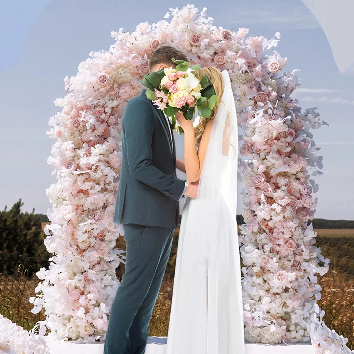 Soporte para Metálico Decorativo Estructura Resistente para Bodas Y Eventos con Base Estable Marco De Fondo Globos Flores Y Luces En Hierro Artístico Graduaciones Fiestas Infantiles