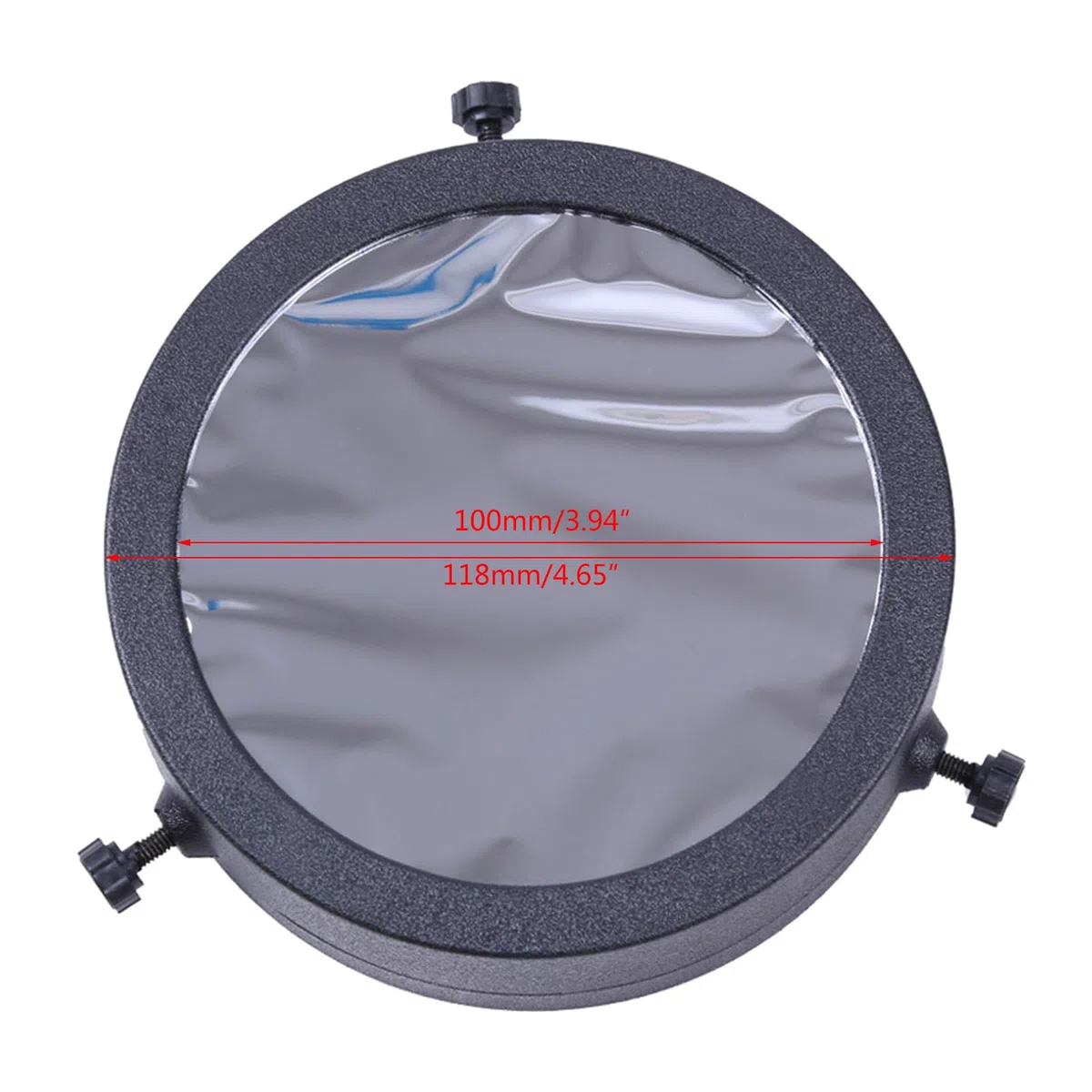 Película de Filtro Solar Newwyt Tapa de Filtro Solar telescopio película de Filtro de 100 mm Ojo de Filtro Solar para telescopio de 60/70/80/90 mm Pet + Revestimiento de Papel de Aluminio + ABS