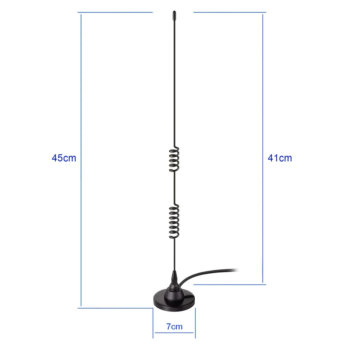 Bingfu Antena Radio Móvil VHF UHF Doble Banda 136-174MHz 400-460MHz Antena Radioaficionado Base Magnética Conector PL259 para BTECH ICOM Midland Yaesu TYT AnyTone Radio Aficionado Móvil