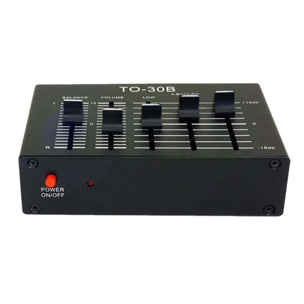 Osmond Preamplificador Balanceado de Audio Estéreo DC5V To-30B, Control de Volumen de Balance de Audio, Bandas, Alto, Medio y Bajo