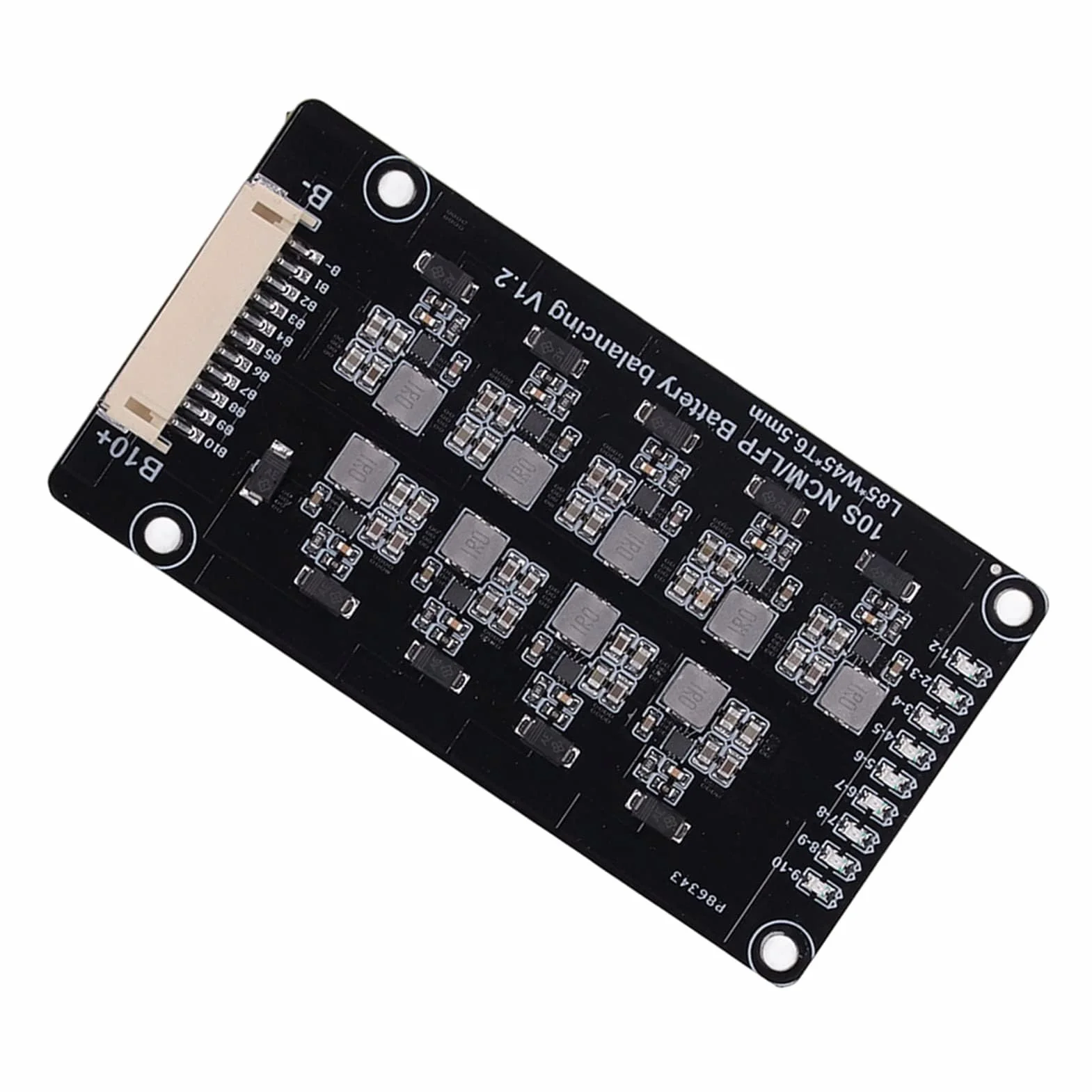 Ecualizador Activo de Batería, 10S 1.2A Ecualizador Activo de Batería Ecualizador Adyacente Automático Equilibrador de Batería Inductivo MOS