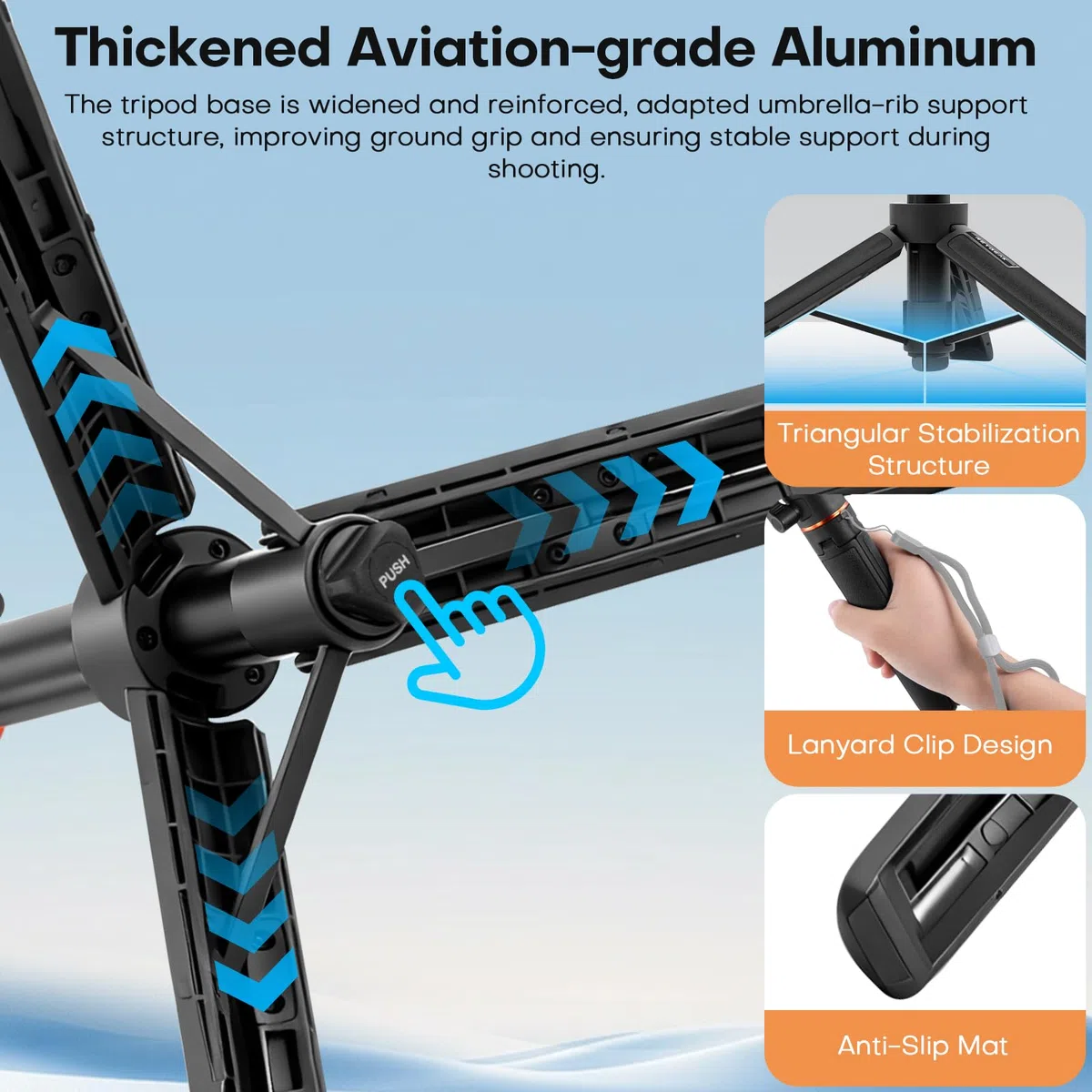 REYGEAK Trípode de extensión magnético para dji Osmo 360 Action 5 Pro/4/3, 55 cm Ajustable, con Zapata fría y Adaptador de Cambio rápido para dji OSMO Action Accesorios