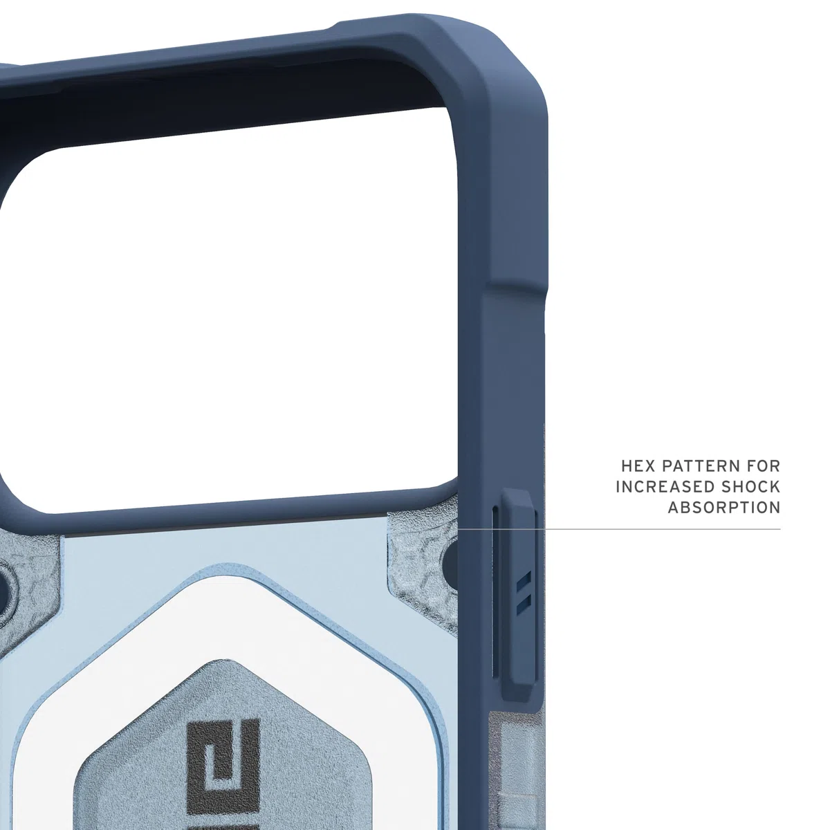 Urban Armor Gear Funda Pathfinder MS Compatible con Apple iPhone 17 Pro MAX Carga inalámbrica magnética Azul Negro Grafito