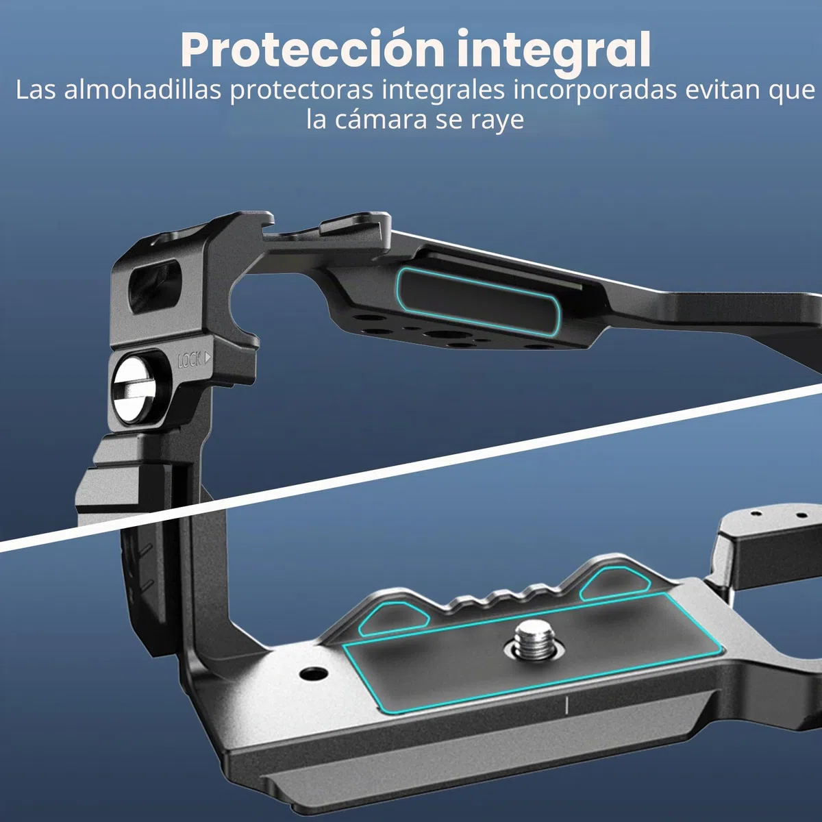 SMALLRIG Jaula de liberación rápida HawkLock para Sony Alpha 7R V/Alpha 7 IV/Alpha 7S III/Alpha 1/Alpha 7R IV/Alpha 7 V, Placa QR integrada para Arca, Zapatas frías (versión Mejorada) - 3667C