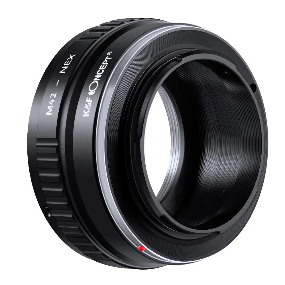 K&F CONCEPT - Adaptador de Enfoque Manual, Compatible con Objetivos Lentes M42 y Cuerpos de Cámara Sony Alpha NEX E-Mount Cámara Adaptador Sony Alpha NEX-7 NEX-6 NEX-5N NEX-5