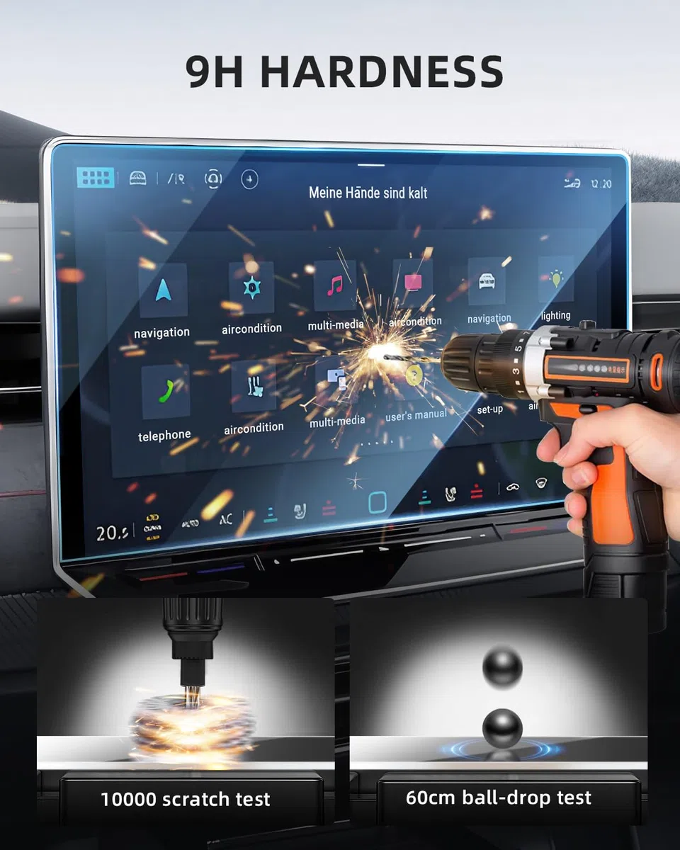 15" Discover Pro Max Película Protectora de Pantalla para VW Tiguan 3 2024 2025 2026, 9H Película de Protección de Vidrio Templado Anti-Huellas, Navegación Protector Pantalla Anti-Arañazos