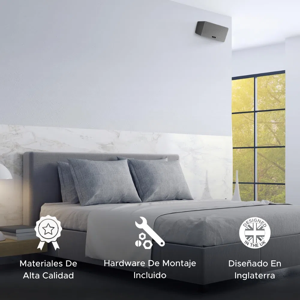 Play 3 Montaje de Pared, Ajustable con Mecanismo de Giro e inclinación, Soporte de Pared Compatible con Sonos Play:3 con Accesorios de Montaje, Negro, Paquete Individual, diseñado en el Reino Unido