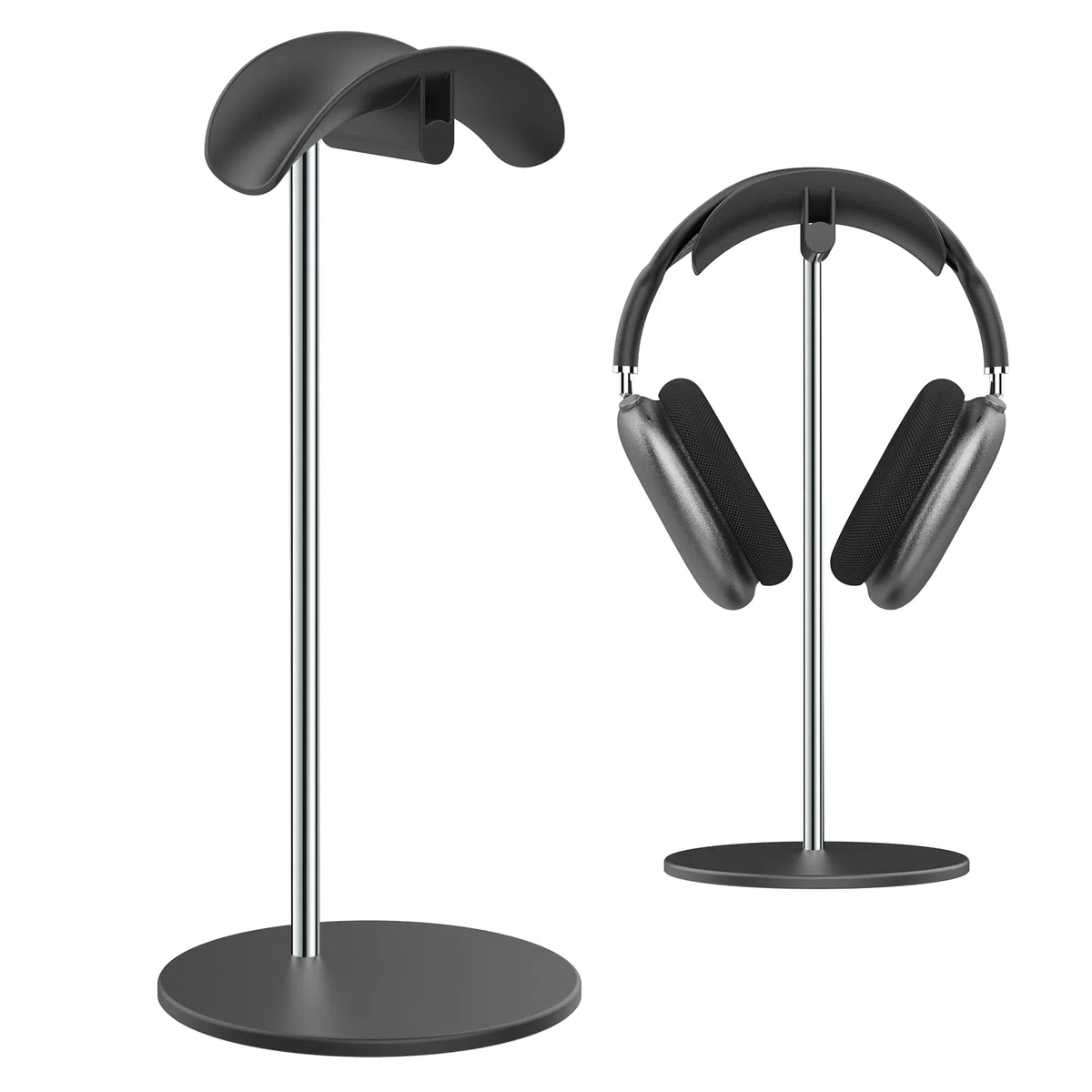 Soporte para Auriculares, Soporte de Cascos de Mesa con Base de Aluminio, Compatible con AirPods MAX, Beats, Bose, B&O, Sony, Sennheiser, Gaming (Negro)