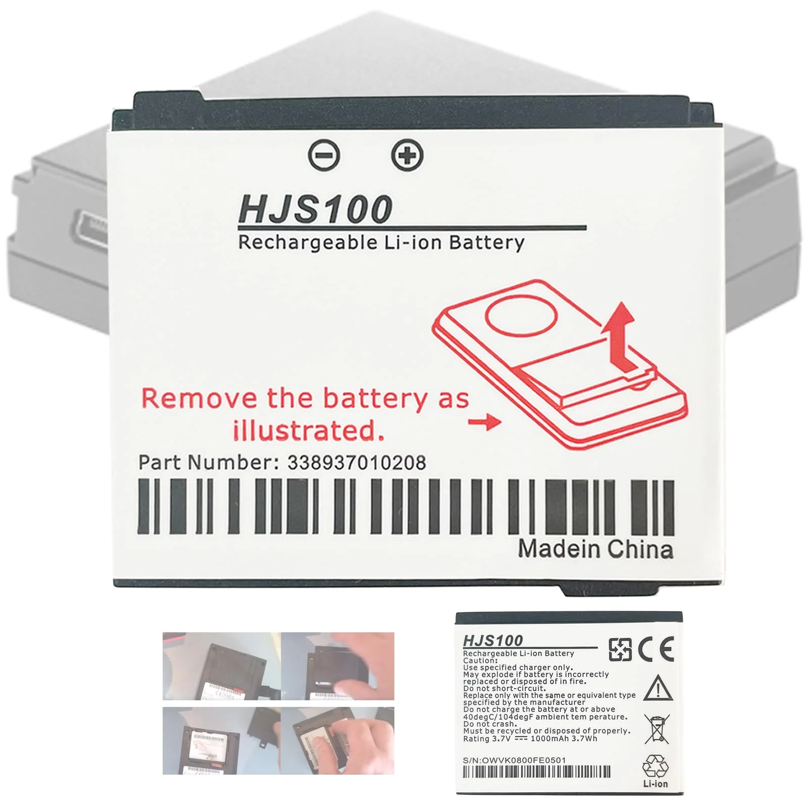 HJS-100 batería de repuesto HJS100 Compatible con Becker HJS100, HJS-100, Map Pilot, Mercedes Benz Map Pilot, VW Map Pilot, Reemplaza Becker 338937010208 Mercedes Benz Map Pilot, C260 GLK300