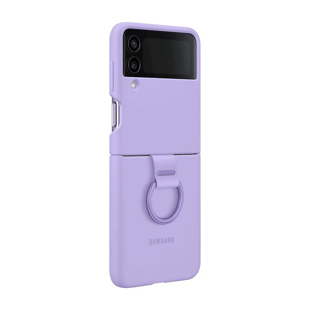 Samsung Galaxy Z Flip4 Official Silicone Cover with Ring Bora Purple
