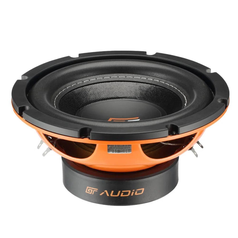 Kit Set para Bass Face GT Audio GT-SW8/4 1 subwoofer 20 cm 200 mm 8" 100 vatios rms 200 vatios máx. Doble Bobina móvil 4+4 ohmios dvc para Maletero de Coche, 1 Pieza