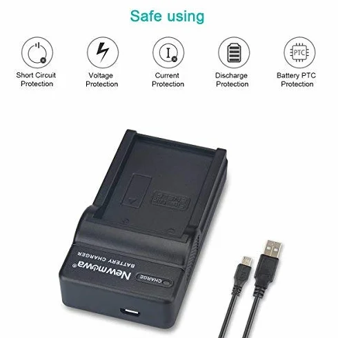 Newmowa EN-EL5 Batería (2-Pack) y Kit Cargador USB portátil para EN-EL5, Coolpix P530, P520, P510, P100, P500, P5100, P5000, P6000, P90, P80