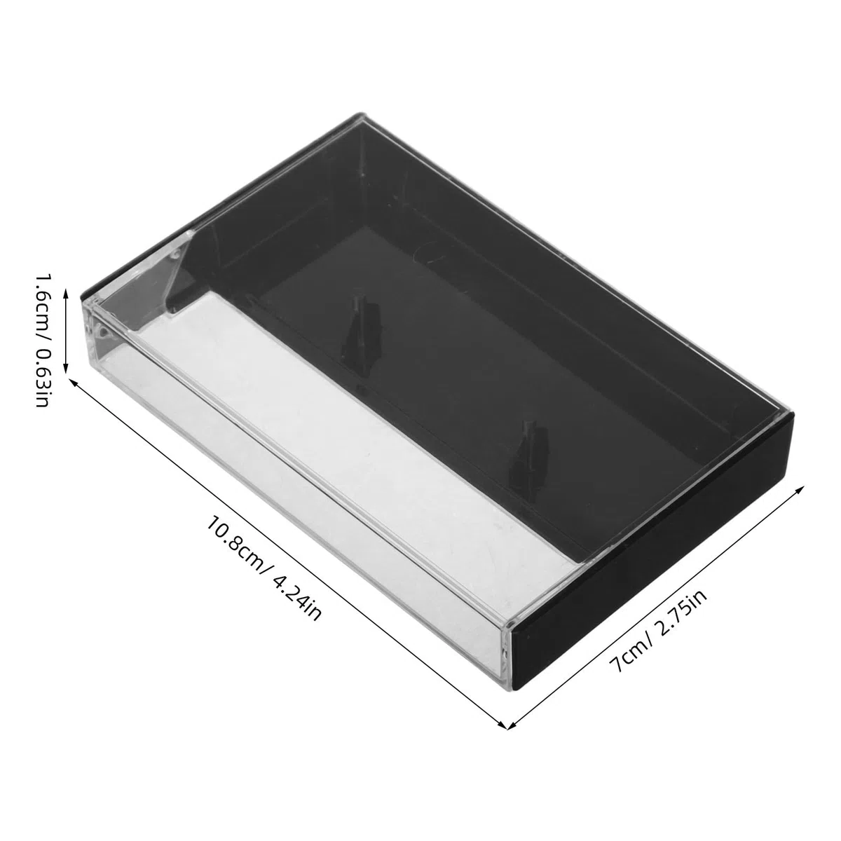 Alipis - Caja de protección vintage para casetes de audio de plástico transparente para grabaciones de voz y almacenamiento multifuncional