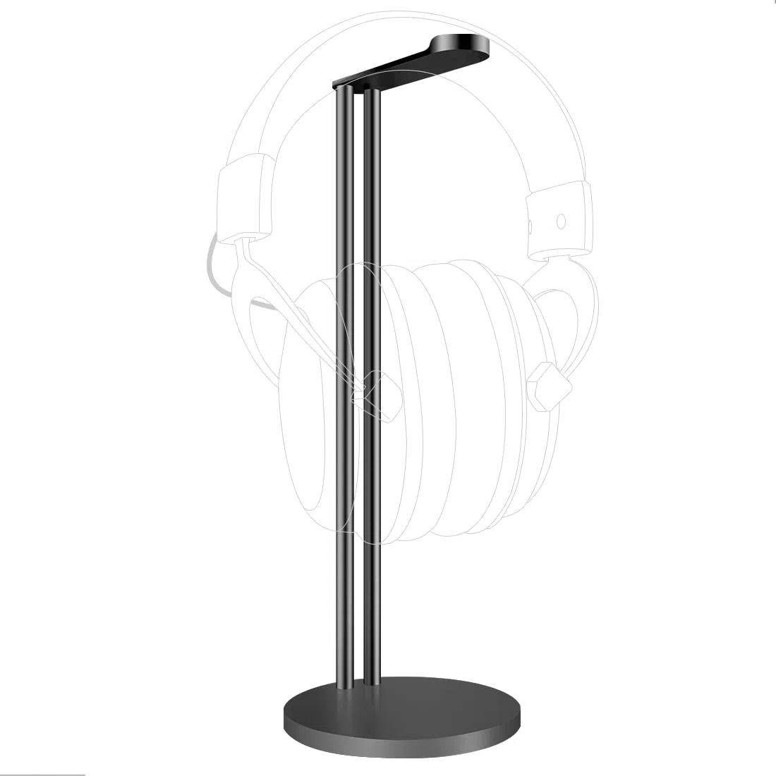 Geekria Soporte de Aluminio para Auriculares para Juegos, Soporte para Monitor de Escritorio con Base sólida Resistente, Compatible con Bose/Sony/Sennheiser/JBL (Negro)…