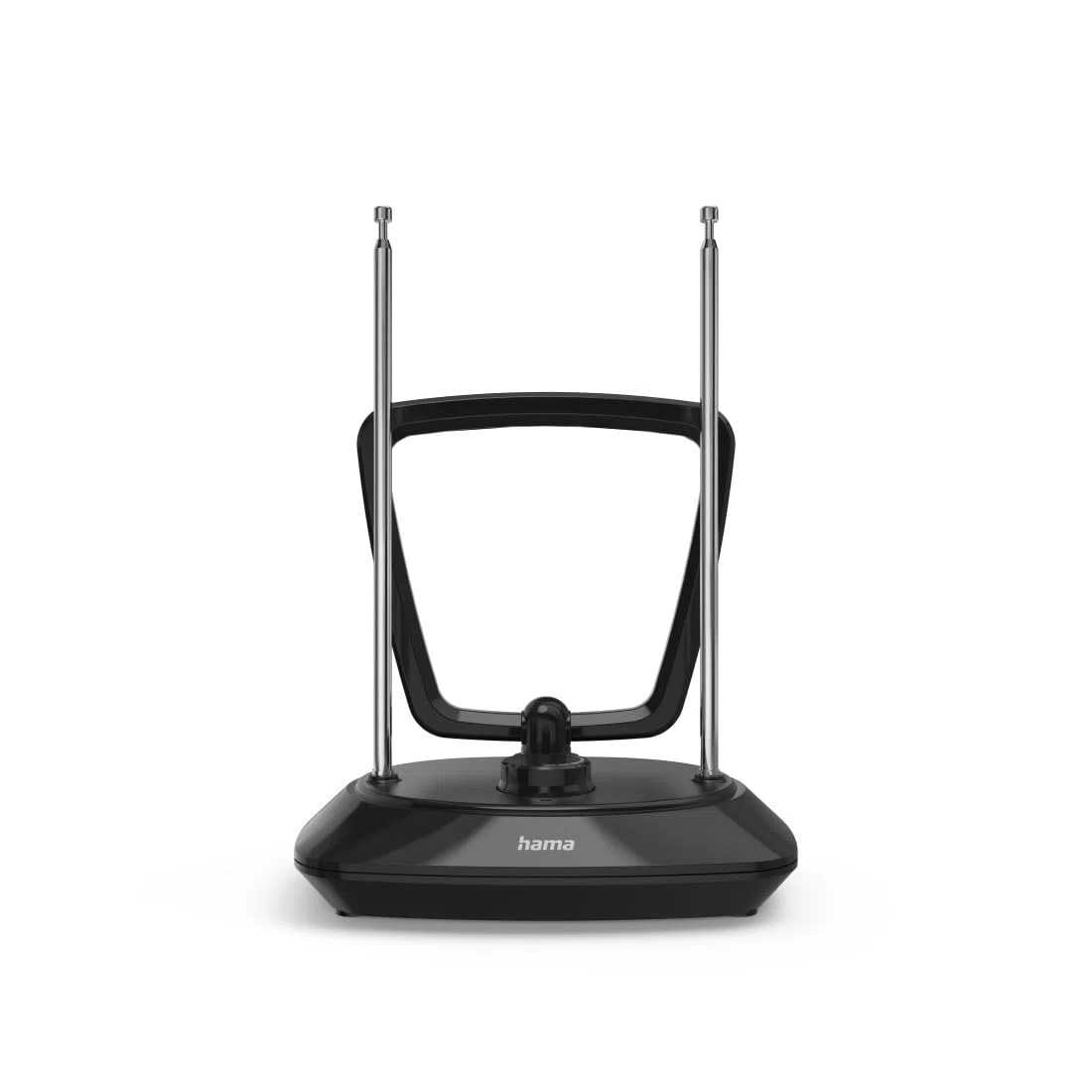 HAMA | Antena Interior clásica (Dab+, Dab, DVB-T2, FM Activa, una Vez Amplificado, recepción de Radio analógica (FM), Ganancia de señal Ajustable) Color Negro
