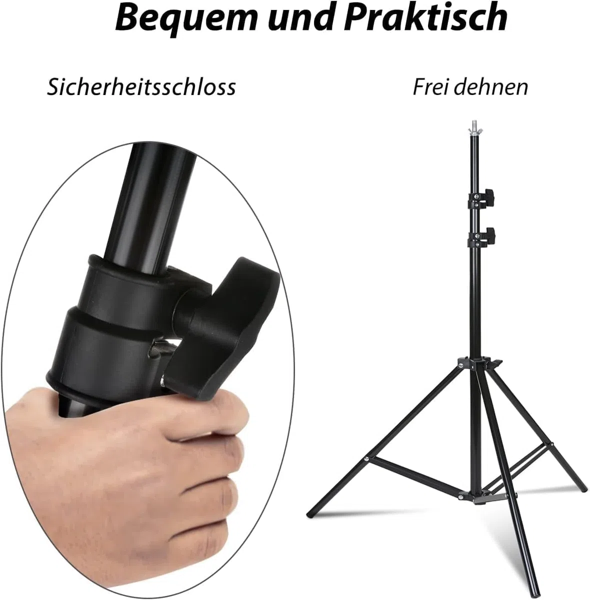 KingSaid Soporte de Fondo para Fotografía Profesional 2 x 3 Metros Ajustable y Retráctil, fotografía de Productos y grabación de Video, con Bolsa de Lona portátil