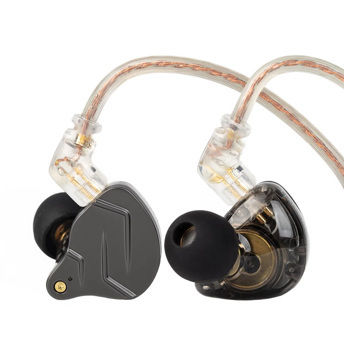 Yinyoo KZ ZSN Pro Auriculares intraurales Hybrid Dynamic Armature Aurices in Ear Monitor Dual Driver 1DD 1BA Basco Profundo Sound Earphones ergonómicos cómodos (Gris sin micrófono)