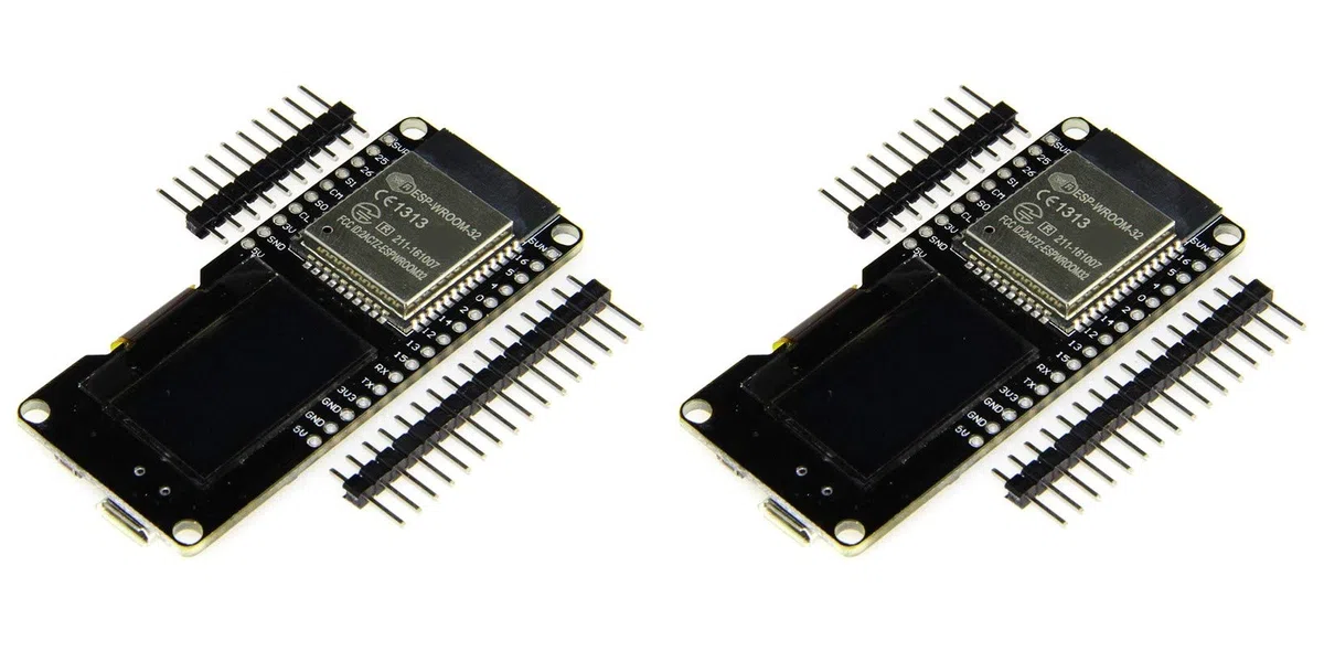2pcs ESP32 OLED WeMOS Development Board WiFi+Bluetooth ESP-WROOM-32 ESP-32 ESP-32S