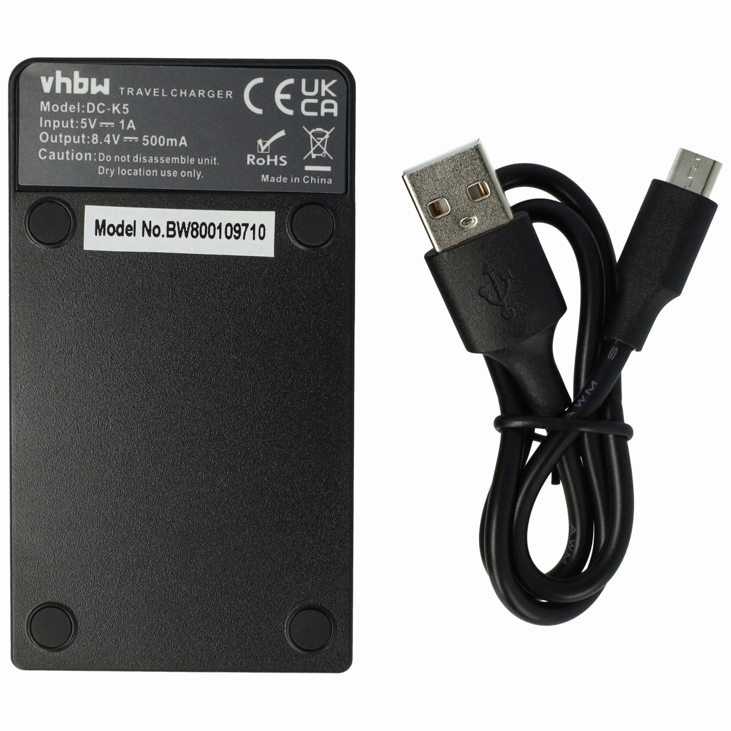 vhbw Cargador de batería USB Compatible con Sony Handycam DCR-HC3, DCR-HC30, DCR-HC30E, DCR-HC32, DCR-HC32E, DCR-HC35, DCR-HC35E