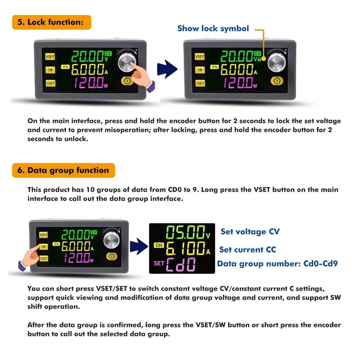 Regulador de voltaje 12V CC DC Step down convertidor Step up convertidor 12V 5V dc 6-36V a 0-36V 120W 6A VA Color LCD Solar Módulo de carga Módulo de potencia Protección (SK120)
