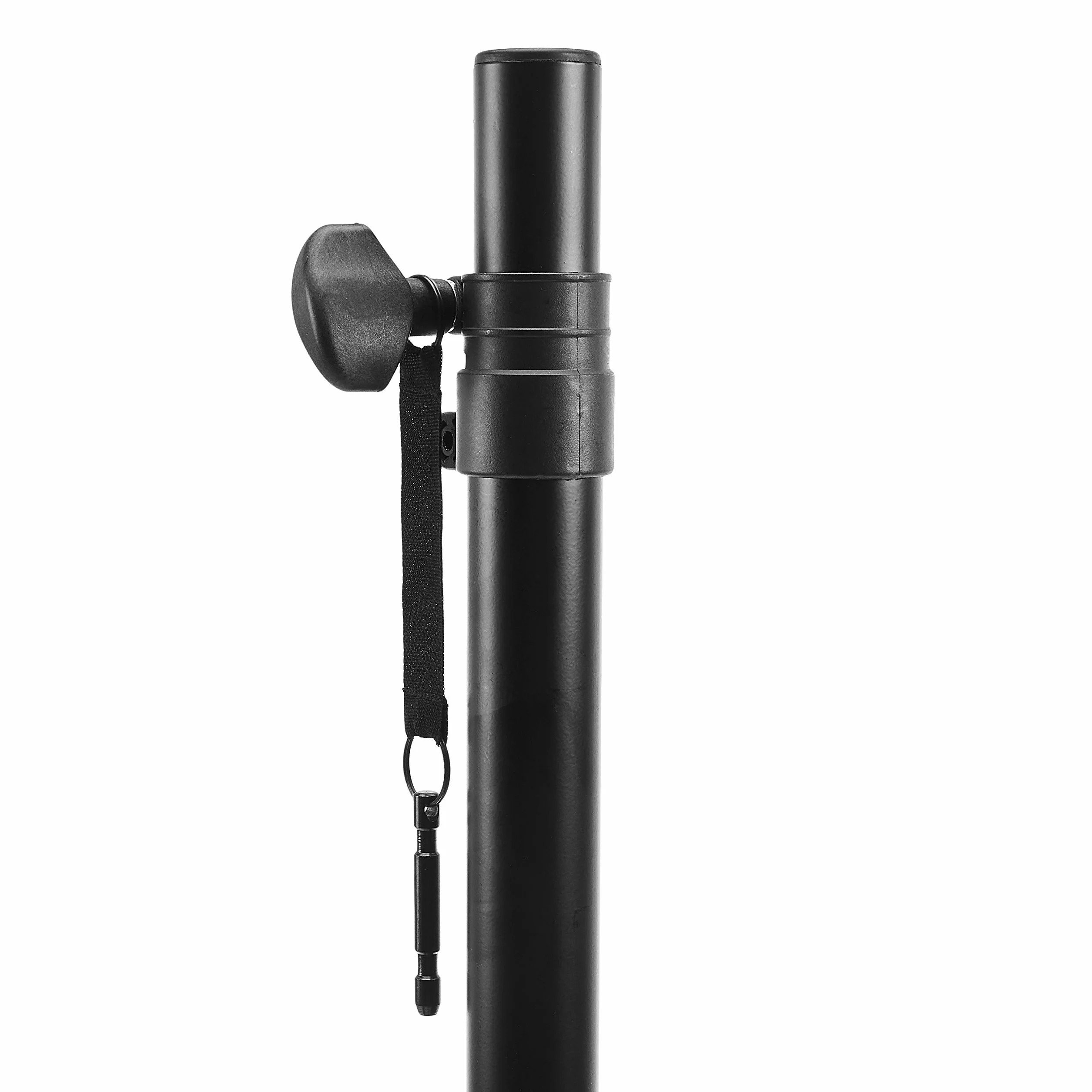 Amazon Basics Soporte ajustable para altavoces, 120 cm a 200 cm, Negro