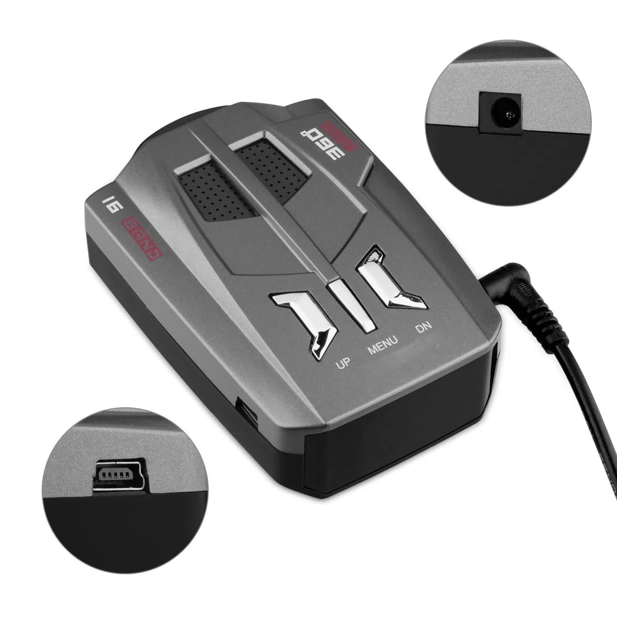 Cocoarm Detector de para Automóvil, Material ABS, Detección de 360 ​​​​Grados, Indicaciones de Voz de Velocidad para una Conducción Segura, Ideal para Todos los Conductores