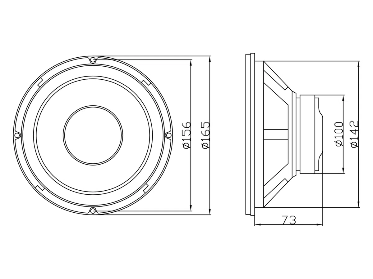 Blow A-165 - Altavoz bajo (200 W, 8 ohmios, 6,5", woofer, subwoofer)