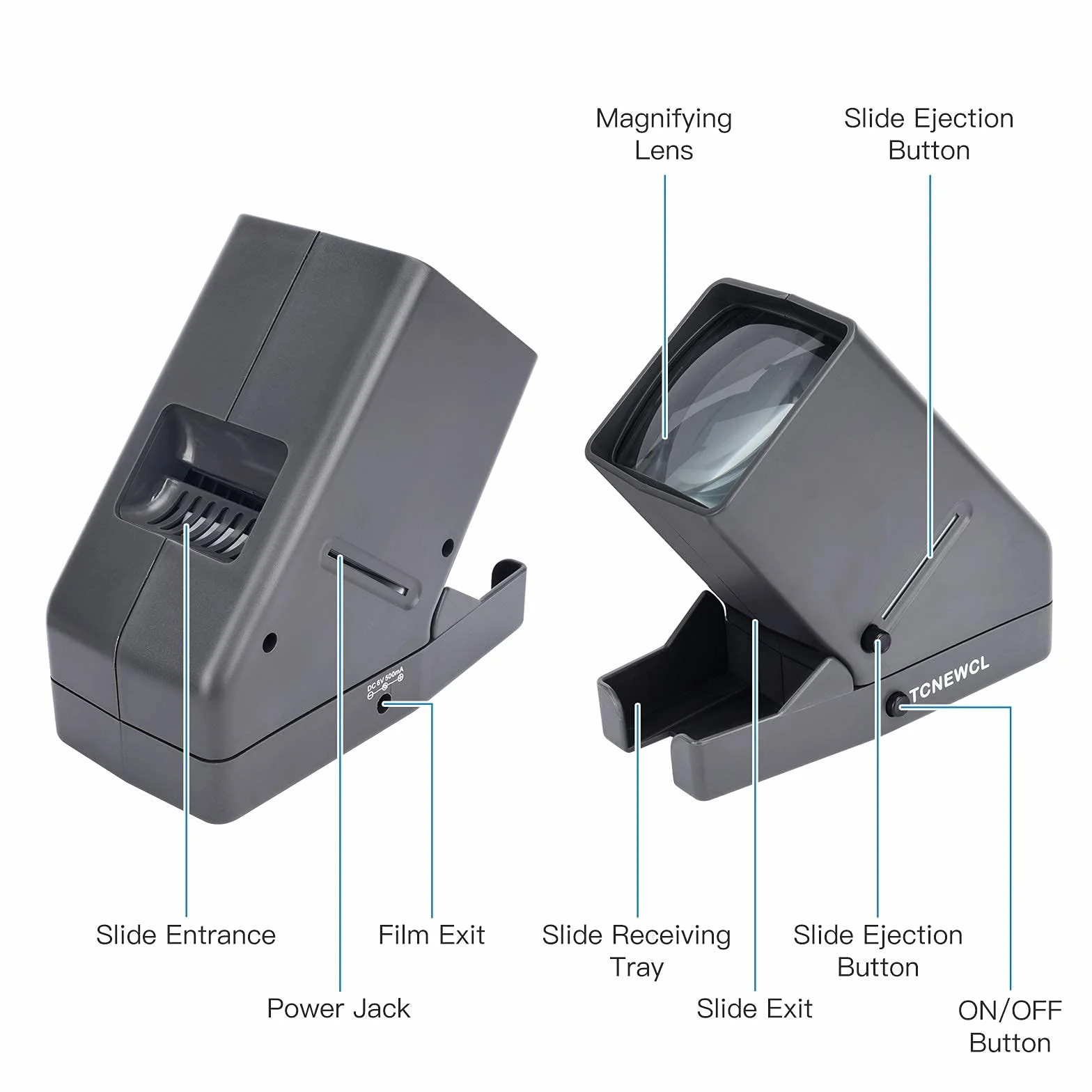 Visor de Diapositivas y Negativos de 35 mm, LED Daylight Desktop Film Viewer con Aumento de 3X