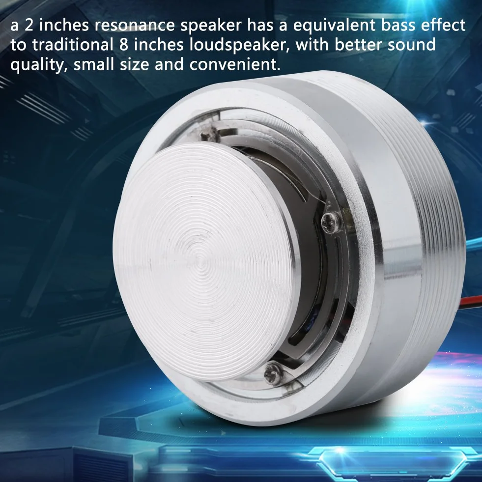 Altavoz de Resonancia Portátil 50MM (2 Pulgadas) con Vibración Fuerte y Bajo - Frecuencias Completas Compatible con Computadora, Laptop, MP3, MP4, CD, Teléfono Móvil, (4Ω 25W)