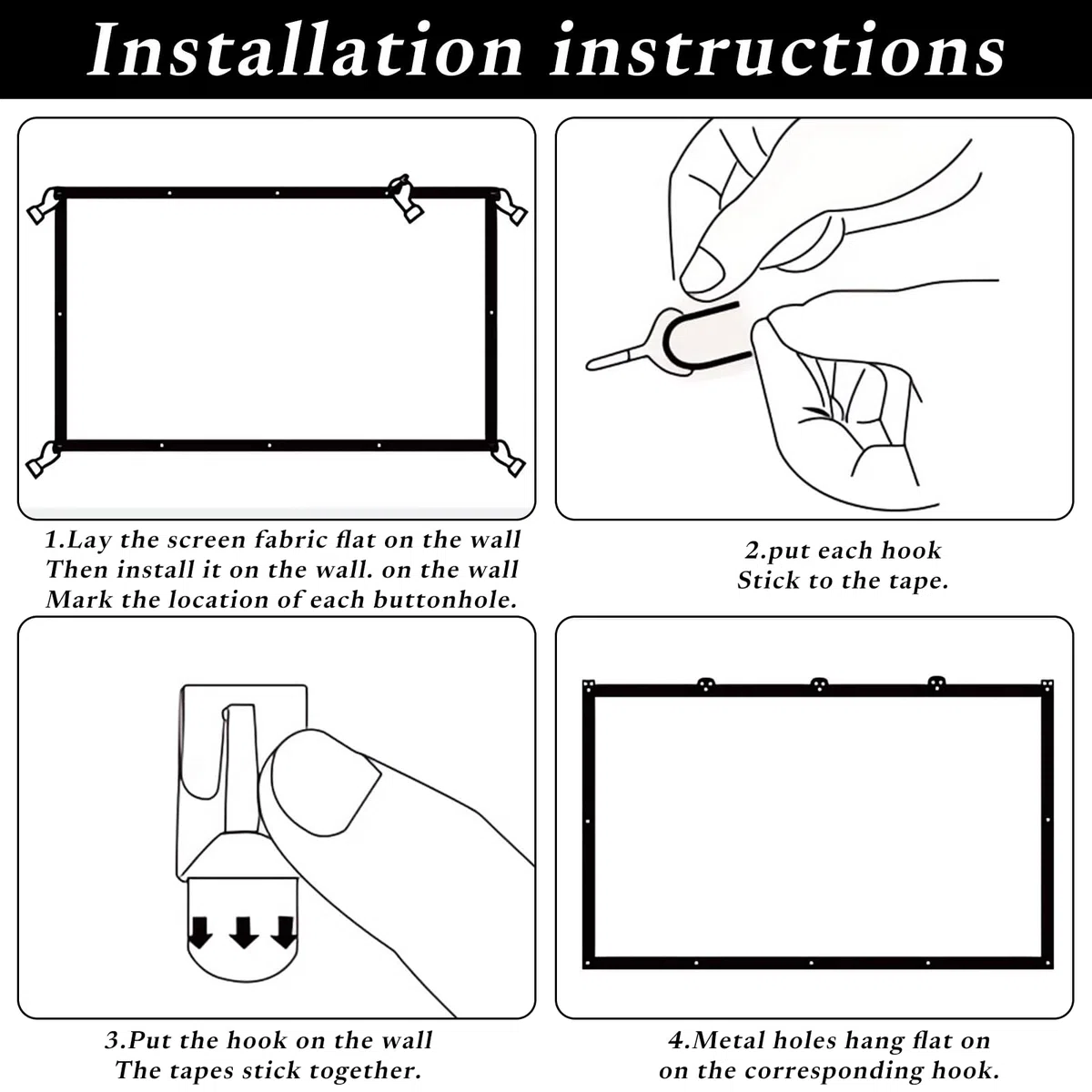Proyector Pantalla Projector Screen Pantalla Proyector Pantallas Proyectors Portatil Adecuada para Acampar Cine en Casa Hogar Escuela Conferencias y Otras Ocasiones