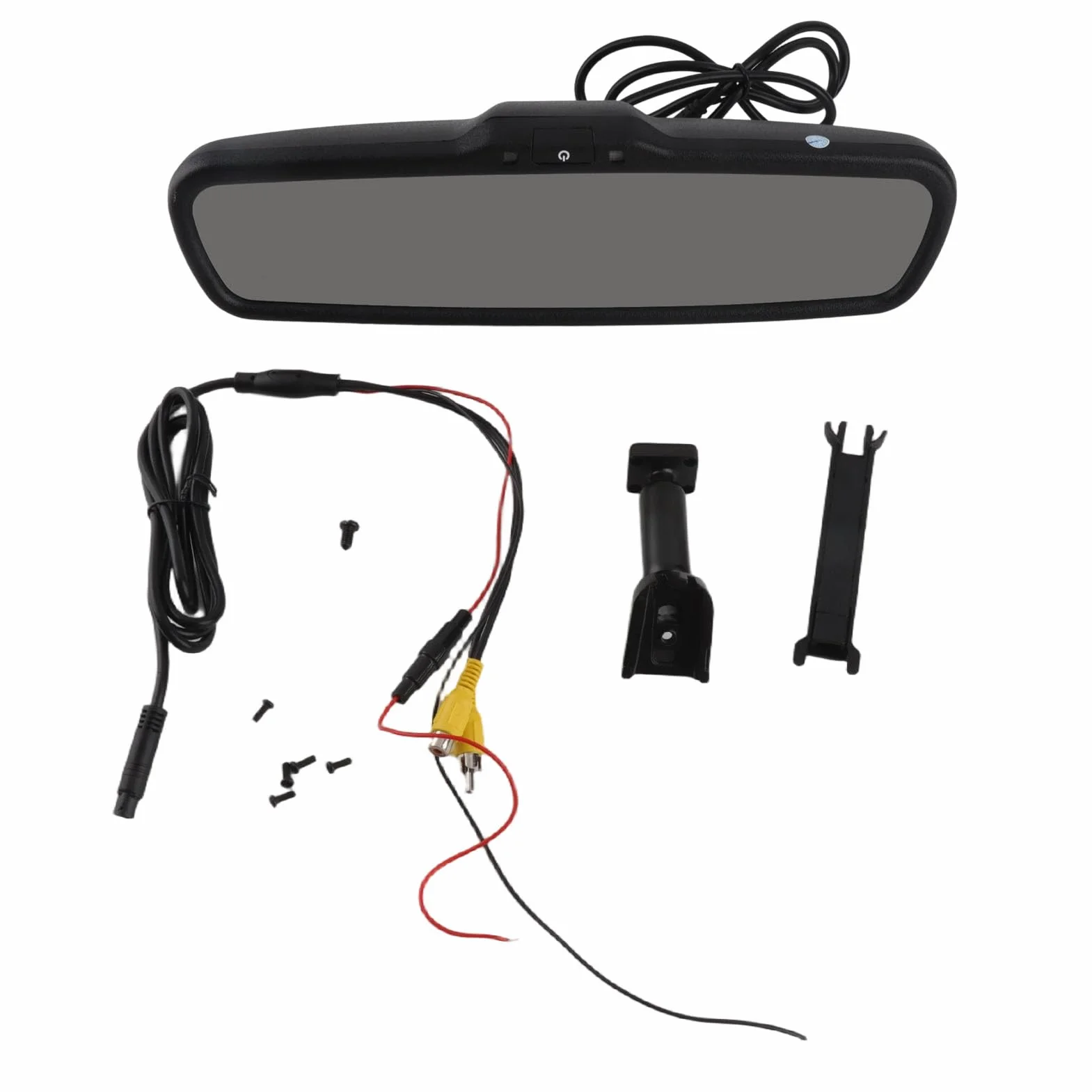 Monitor de Espejo Retrovisor para Vehículo, Pantalla de 4,3 Pulgadas, Atenuación Automática, Monitor de Espejo Retrovisor con Menú OSD, Soporte para Cámara de Marcha Atrás